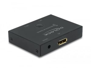 Delock DisplayPort 2 - 1 kapcsoló kétirányú 8K, 30Hz (11478)