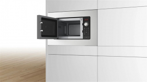 Bosch BFL623MS3 beépíthető mikrohullámú sütő fekete-inox