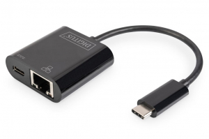 Digitus DN-3027 USB-C Gigabit Ethernet adapter + PD