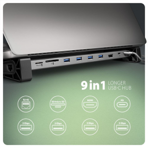 Axagon HMC-10HLS USB-C 9in1 hub