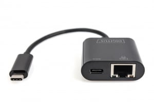 Digitus DN-3027 USB-C Gigabit Ethernet adapter + PD