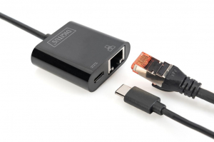 Digitus DN-3027 USB-C Gigabit Ethernet adapter + PD