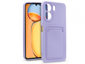 Haffner Card Case Xiaomi Redmi 13C szilikon tok kártyatartóval lila (HF262883)