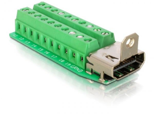 Delock DL65168 HDMI (anya) – 20 tűs sorkapocs adapter