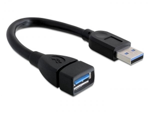 Delock DL82776 USB3.0-A (apa/anya) hosszabbító kábel 15 cm