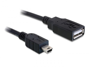 DeLock DL82905 USB 2.0-A anya -> mini USB apa kábel  0.5m