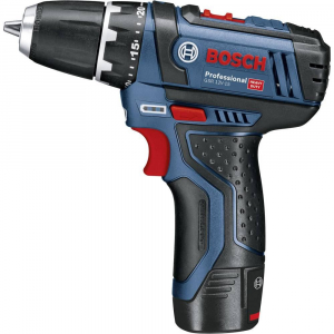 Bosch Professional GSR 12V-15 + GLI DeciLED Akkus fúrócsavarozó 12 V 2 Ah 4 Ah Lítiumion akkus lámpával 2. akkuval