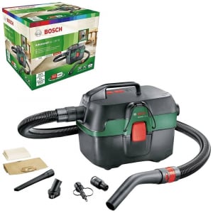 Bosch Home and Garden AdvancedVac, nedves-/száraz porszívó 8 l 1 akkuval, töltővel (06033E1001+1600A024Z5)