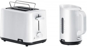 Braun WK 1100 vízforraló + Braun HT 1010 kenyérpirító fehér