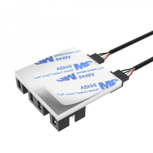 Akasa USB 2.0 (apa) - 4x USB 2.0 (anya) belső elosztó (AK-CBUB64-30BK)