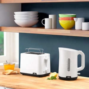 Braun WK 1100 vízforraló + Braun HT 1010 kenyérpirító fehér