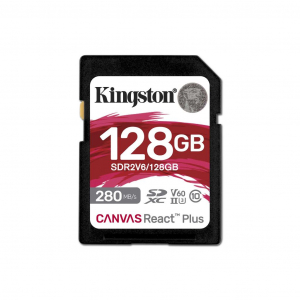 128GB SDXC Kingston Canvas React Plus CL10 UHS-II U3 V60 memóriakártya (SDR2V6/128GB)