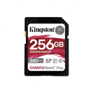 256GB SDXC Kingston Canvas React Plus CL10 UHS-II U3 V60 memóriakártya (SDR2V6/256GB)