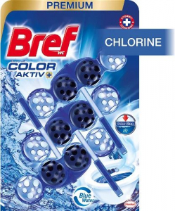 Bref WC Color Aktiv+ Chlorine illatosító golyó 3x50g