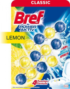 Bref WC Power Aktiv Lemon illatosító golyó 3x50g (9000100753371 / 9000100753463)