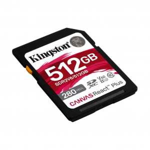 512GB SDXC Kingston Canvas React Plus CL10 UHS-II U3 V60 memóriakártya (SDR2V6/512GB)