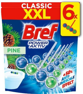 Bref WC Power Aktiv Pine illatosító golyó 6x50g (9000101592085)