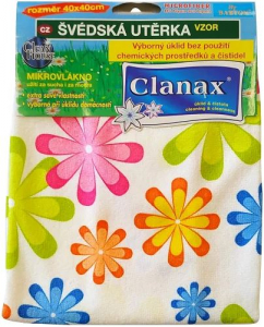 CLANAX Svéd mikroszálas törlőkendő 40x40 cm (8590786220232)