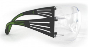 3M SecureFit SF401AF v&eacute;dőszem&uuml;veg, &aacute;tl&aacute;ttsz&oacute; lencse, fekete-z&ouml;ld