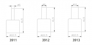 TOOLCRAFT ZD-8908HT1 + ZD-8908HT2 + ZD-8908HT3 hől&eacute;gf&uacute;v&oacute; hegyek, 5 mm, 8 mm, 12 mm, hossza 22.5 mm (TO-8367510)