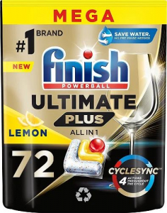 Finish Ultimate Plus All in 1 Lemon mosogat&oacute;g&eacute;p tabletta 72db (5999109582430)