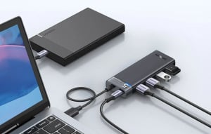 UGREEN CM653 adapter USB Hub szürke (15548)