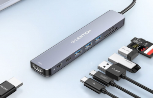 Lention 8in1 USB Hub szürke (CB-TP-CE18sHCRGRY)