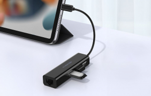 Lention USB Hub fekete (CB-UC-USB2.0- HUB-B)