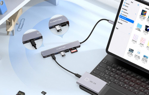 Lention 8in1 USB Hub szürke (CB-TP-CE18sHCRGRY)