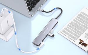 Lention 8in1 USB Hub szürke (CB-TP-CE18sHCRGRY)