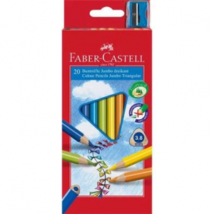 Faber-Castell Grip Junior háromszög alakú 20db-os vegyes színű színes ceruza (P3033-1789)