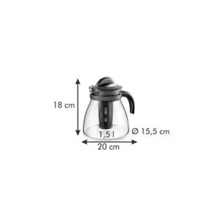 Tescoma MONTE CARLO teáskanna áztató szűrővel, 1.5 liter piros (647110.20)