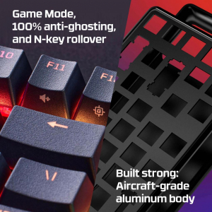 HyperX Alloy Origins Core PBT HX Aqua Mechanical Gaming US billentyűzet (639N9AA#ABA)