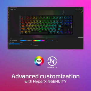 HyperX Alloy Origins Core PBT HX Aqua Mechanical Gaming US billentyűzet (639N9AA#ABA)