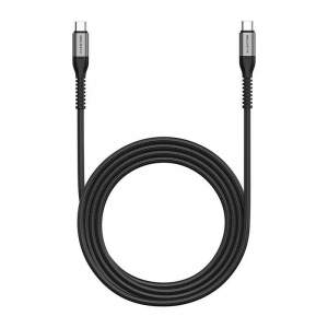 Lention USB-C - USB-C kábel 2m fekete (CB-CCT-60W2MGRY-DS1)