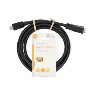 Nedis HDMI - DVI kábel 2m (CCGL34800BK20)