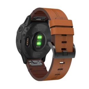 Gigapack 20mm bőr hatású QuickFit csatlakozású Garmin pótszíj barna (GP-149245)