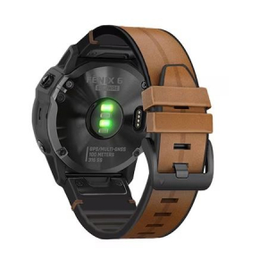 Gigapack 22mm bőr hatású QuickFit csatlakozású Garmin pótszíj barna (GP-149247)