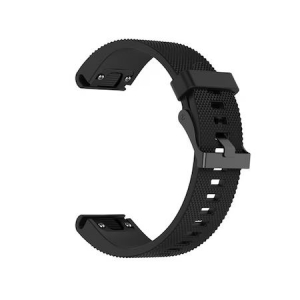 Gigapack 20mm szilikon, QuickFit csatlakozású Garmin pótszíj rombusz mintás fekete (GP-149210)