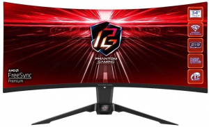 34" ASRock PG34WQ15R2B ívelt LCD monitor (90LXA060-A0E2A0V)