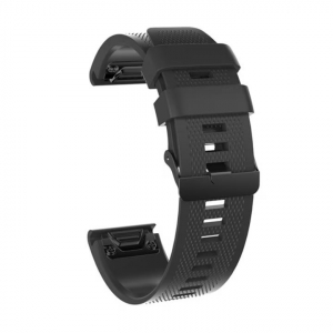 Gigapack 26mm szilikon, QuickFit csatlakozású Garmin pótszíj rombusz mintás fekete (GP-149238)