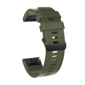 Gigapack 26mm szilikon, QuickFit csatlakozású Garmin pótszíj rombusz mintás sötétzöld (GP-149241)