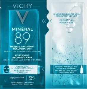 VICHY Minéral 89 Hyaluron Booster Recovery Mask arcpakolás 29 g (3337875693875)