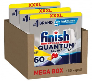 Finish Quantum All in 1 Lemon Sparkle mosogatógép tabletta 180 db (5999109583291)
