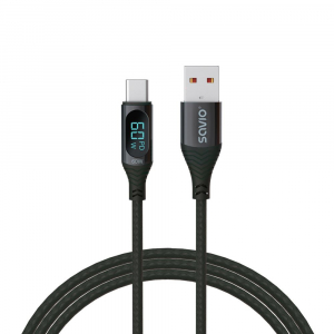 Savio CL-172 USB - USB-C kábel 1m fekete