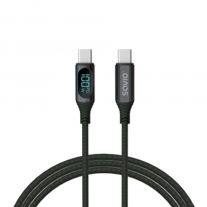 Savio CL-174 USB-C - USB-C kábel 1m fekete