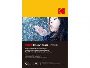 Kodak Fine Art Smooth fotópapír 230g, 10x15cm, 50db (KO-9891093)