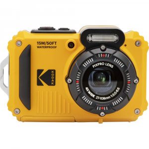 Kodak Pixpro WPZ2 vízálló/porálló/ütésálló digitális fényképezőgép sárga + 2db akku és 16GB memóriakártya