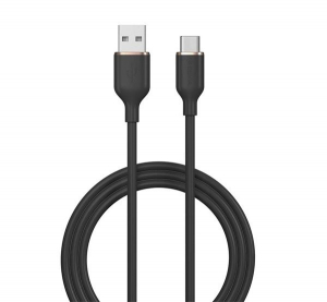 Devia JELLY USB-A - USB-C töltő- és adatkábel 1.2m fekete (EC629_B)