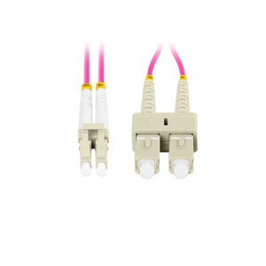 Lanberg Optikai patch kábel MM LC/UPC-SC/UPC duplex 1m LSZH OM4 50/125 3.0mm lila (FO-LUSU-MD41-0010-VT)
